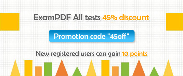 ExamPDF All tests 45% discount